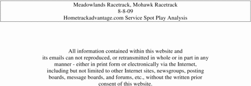 Product picture Hometrackadvantage.com Service Releases Meadowlands 8-8-09