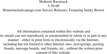 Product picture Hometrackadvantage.com Service Releases Mohawk 5-30-09