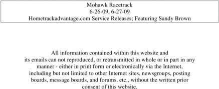 Product picture Hometrackadvantage.com Service Releases Mohawk 6-26, 6-27-09