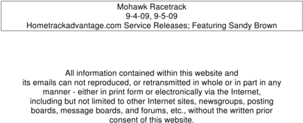Product picture Hometrackadvantage.com Service Releases Mohawk 9-4 Weekend